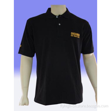 Black Embroidery Golf T-Shirt (010)